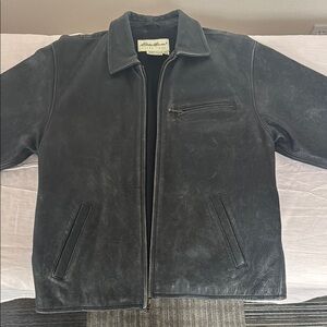Eddie Bauer Black Leather Jacket Women’s Medium/Tall